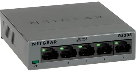 Netgear GS305 v3 čierna / Switch / 5- Port / 10/100/1000 Mbps / neriadený / kovové telo