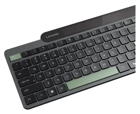 Lenovo Self-Charging Bluetooth Keyboard čierna / Bezdrôtová klávesnica / US layout / Solárne dobíjanie / Bluetooth 5.1
