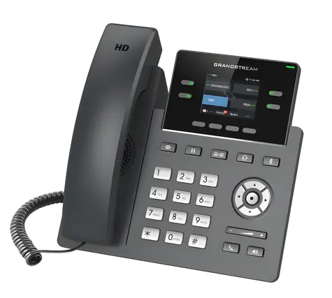 Grandstream GRP2612 / VoIP telefón / 2x SIP účet / 2,4 "TFT displej / 16 BLF tlačidiel / 100 Mbps LAN