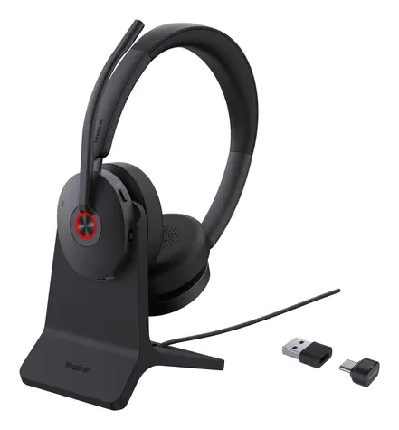 Yealink BH74 (MS Teams) čierna / Stereo náhlavná súprava / mikrofón / stojanček / Bluetooth 5.3 / USB-A/C dongle
