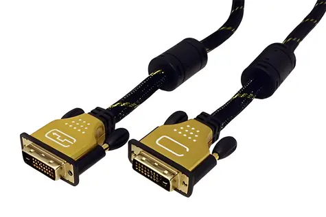 Roline GOLD DVI-D dual link kábel / Kábel / DVI-D (M) - DVI-D (M) / pozlátené konektory / ferity / 5 m