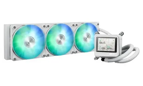 Asus MAX Gaming LC 360 ARGB LCD biela / Chladič procesora / 360 mm / 3x ARGB ventilátor / 2,4" LCD / 35,5 dB