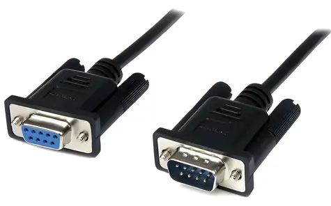 StarTech sériový null modem kábel DB9 (M)-(F) čierna 2 m / Sériový kábel / Null modem / RS-232