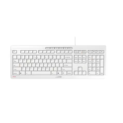 Cherry Stream biela / Klávesnica / Drôtová / USB / US layout / 104 kláves