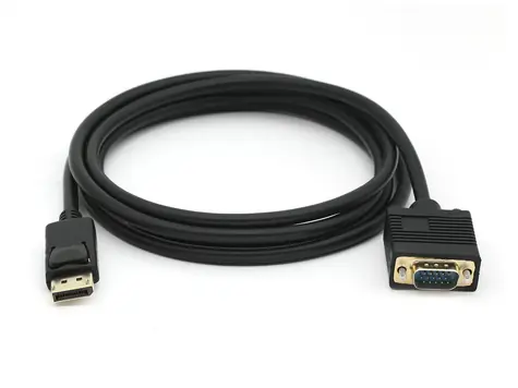 Equip adaptér DisplayPort-VGA čierna / Adaptér / 1920x1200 / 2 m / pozlátené konektory