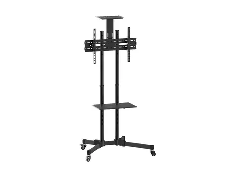 Equip Podlahový stojan TV čierna / Podlahový stojan TV / 37 "-70" / nosnosť 50 kg / VESA 600x400 / výškové nastavenie