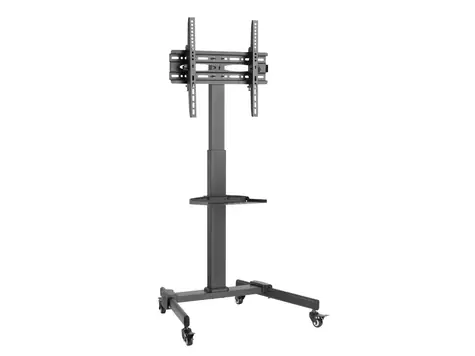 Equip 650607 čierna / Podlahový stojan TV / 32-55" / výškovo nastaviteľný / VESA max. 400x400 / nosnosť 35 kg