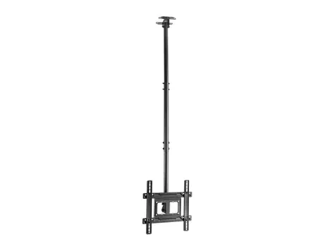Equip 32"-70" čierna / Stropný držiak TV / naklápací a otočný / VESA 400x400 mm / nosnosť 50 kg