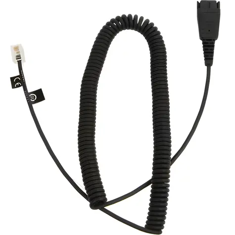 JABRA kábel QD-RJ10 čierny špirálový / Kábel / 0,5-2 m / QD konektor / pre Siemens