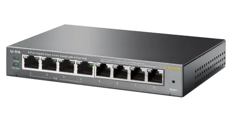 TP-LINK TL-SG108PE / Switch / 8x Gigabit RJ45 / 4X PoE+ / 64W / Easy SMART