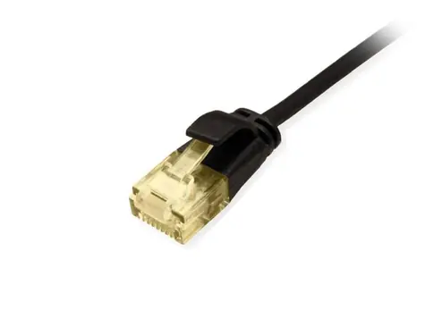 Equip Cat6A SlimFlex čierna / Patch kábel / U/UTP / 0,15 m / RJ-45 / LSZH / PoE+