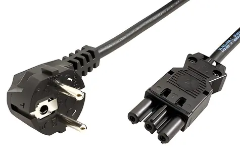BACHMANN 375.003 čierna / Napájací kábel / CEE 7/7 - GST18 / 3 m