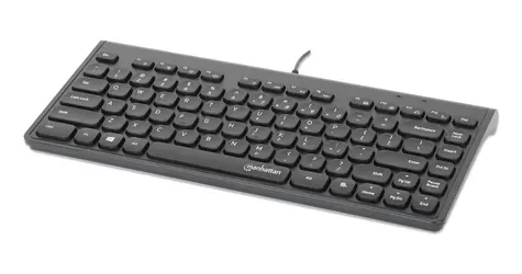 Manhattan Slim USB klávesnica čierna / Klávesnica / membránová / 82 kláves / 1,5 m