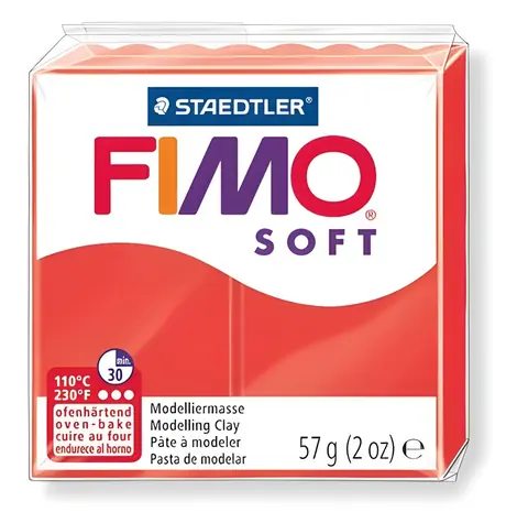 FIMO Modelovacia hmota Soft indická červeň / 59 g / Pečenie 110 °C