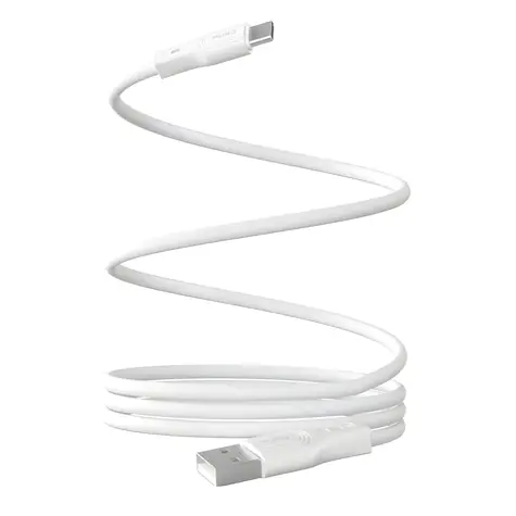 Puro Magnetic biela / Magnetický kábel / USB-A - USB-C / 10 W / 1 m