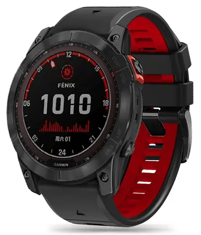 Tech-Protect IconBand Pre čierno-červená / Remienok / Garmin Fenix 3 & 5X & 3HR & 5X PLUS & 6X & 6X Pro & 7X