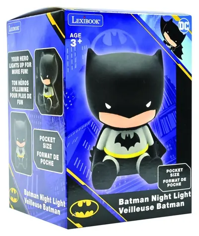 LEXIBOOK Vrecková lampička 3D Batman / LED / na batérie LR44 / od 3 rokov