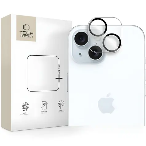 Tech-Protect Cam Fit+ číra / Ochranný kryt fotoaparátu / Apple iPhone 14, 14 PLUS, 15, 15 PLUS