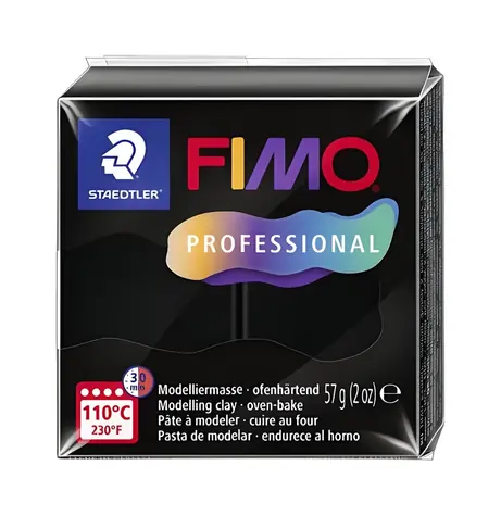 FIMO Modelovacia hmota professional čierna / 57 g / pečenie v rúre 110 °C