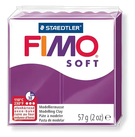 FIMO Modelovacia hmota Soft purpurová / 56 g / pečenie 110 ° C / 30 min