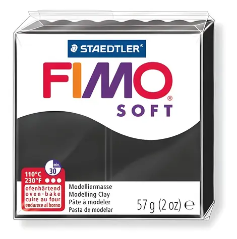 FIMO Modelovacia hmota Soft čierna / 57 g / Teplota na pečenie 110 °C