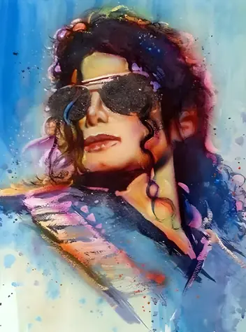 Norimpex Diamantové maľovanie Kresba Michaela Jacksona / 30x40 cm