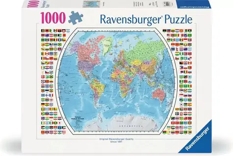 Ravensburger Puzzle Politická mapa sveta / 1000 dielikov / 70x50 cm
