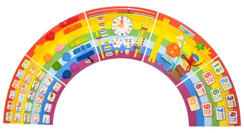 2KIDS TOYS Activity board Dúha / Senzorická hračka / od 3 rokov