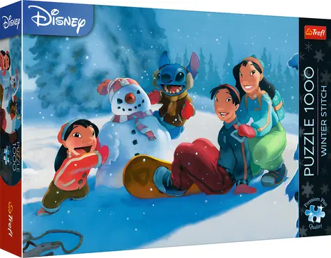 Trefl Puzzle Premium PLUS Disney Lilo & Stitch: Zima / 1000 dielikov / 68,3 x 48 cm