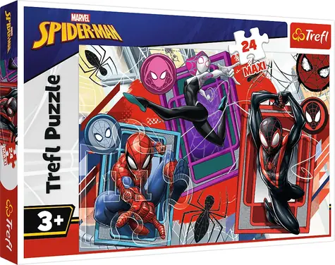 Trefl Puzzle MARVEL Spiderman: Pavúčie zmysly MAXI / 24 dielikov / 60 x 40 cm / 3+