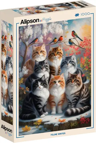 ALIPSON Puzzle Mačacia zima / 1000 dielikov / 47,8 x 69 cm