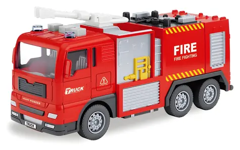 Rappa Hasičské auto / Zvuk a svetlo / Zotrvačník / Dĺžka 15 cm / od 3 rokov