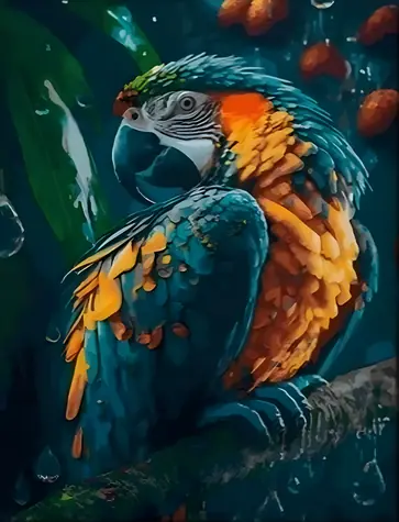 Norimpex Diamantové maľovanie Papagáj / 30x40 cm