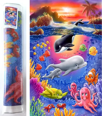 Norimpex Diamantové maľovanie Podmorský svet / 80x40 cm
