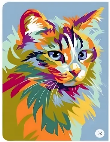 Norimpex Diamantové maľovanie Pastelová mačka / 30x40 cm