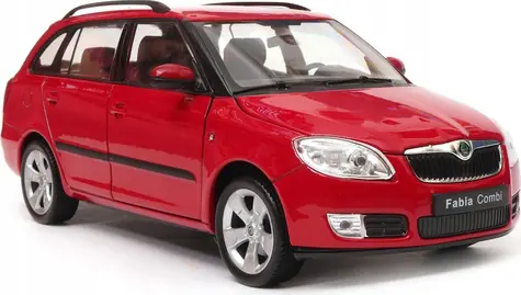 Welly Auto Škoda Fabia Combi II (2009) červená / Model auta / 1:24 / od 8 rokov
