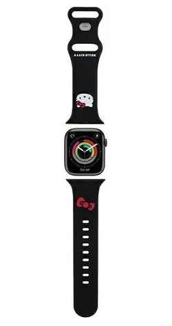 Hello Kitty Kitty Head silikónový remienok čierna / Remienok pre Apple Watch / 38/40/41mm