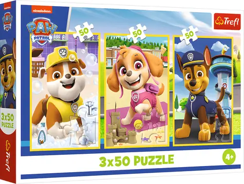 Trefl Puzzle Tlapková patrola: Naši psíci / 3x50 dielikov / 18 x 27,5 cm / od 4 rokov
