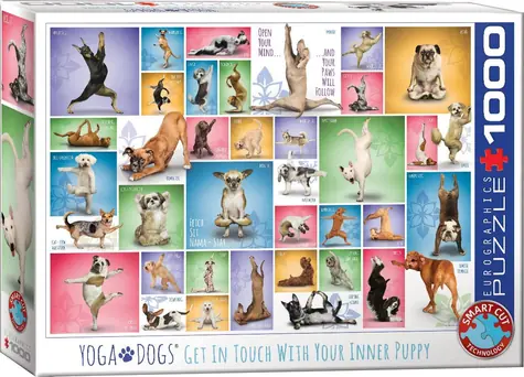 EUROGRAPHICS Puzzle Psie joga / 1000 dielikov / 67,63 x 48,89 cm