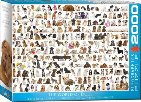 EUROGRAPHICS Puzzle Svet psov / 2000 dielikov / 99,7 x 67,6 cm
