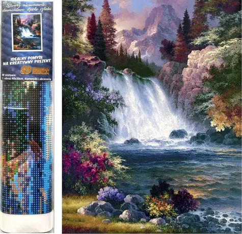 Norimpex Diamantové maľovanie Vodopád / 30x40 cm