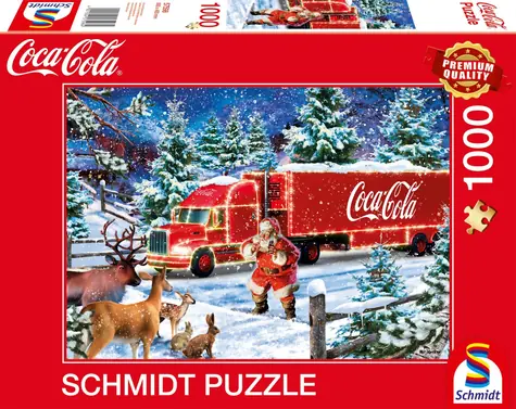 Schmidt Puzzle Coca-Cola: Vianočný kamión / 1000 dielikov / od 12 rokov