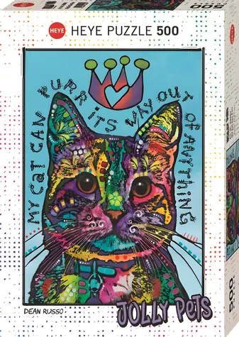 HEYE Puzzle Jolly Pets: Moja mačka vie vrnieť / 500 dielikov / 35 x 50 cm