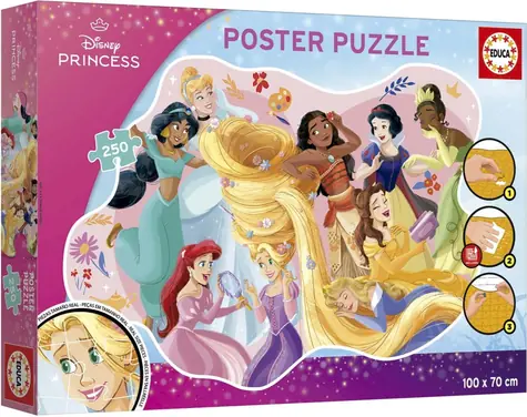 Educa Poster puzzle Disney princeznej / 250 dielikov / 100 × 70 cm