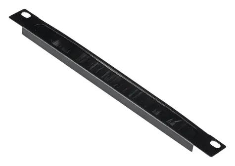 Equip EZMB-10-B čierna / Kefová lišta / 10" / 1U / kov / RAL9005