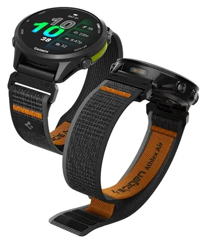 Spigen Athlex Air remienok pre Garmin QuickFit 22mm čierno-oranžová / Remienok / Nylon / Quick Fit / 155-245 mm