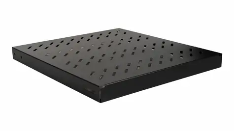 Equip 19" polica čierna / Polica do racku / 1U / hĺbka 500 mm / nosnosť 100 kg