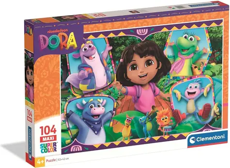Clementoni Puzzle Dora prieskumnice 2 MAXI / 104 dielikov / od 4 rokov