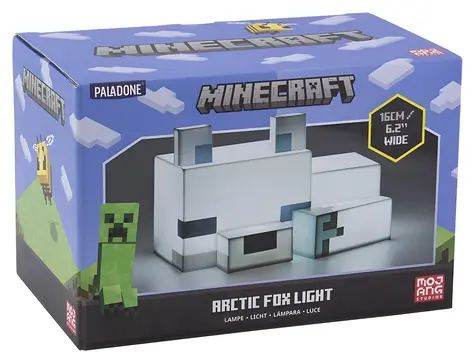 Paladone Lampa Líška polárna Minecraft / Stolová lampa / LED / 3x AAA batérie