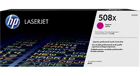 HP 508X CF363XC purpurová / Originálny toner / pre LaserJet Enterprise M552, M553 / 9500 strán